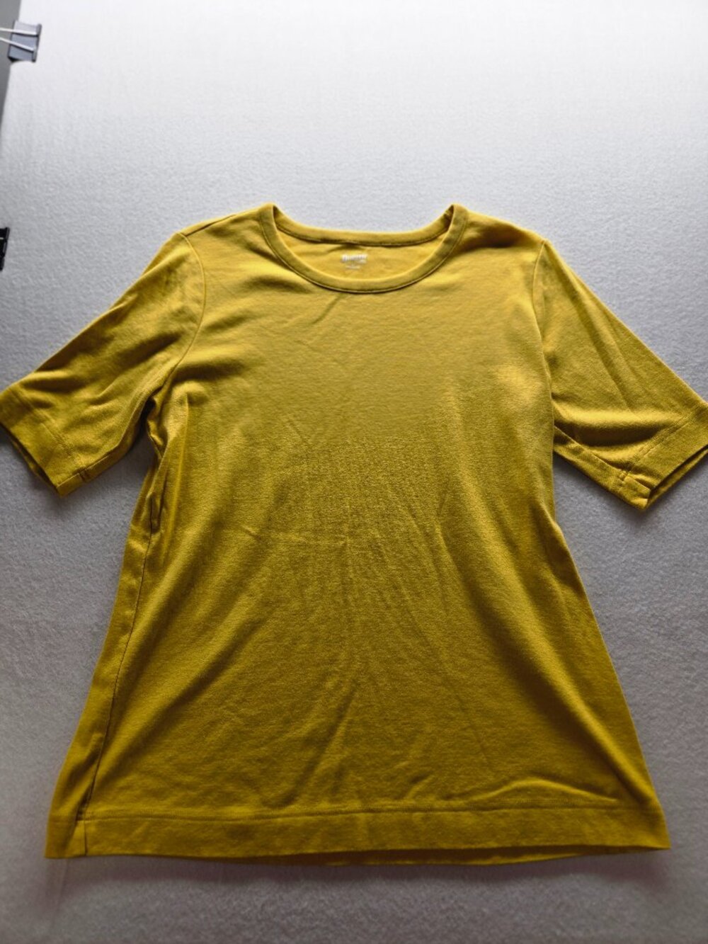 Duluth Trading Co. 100% Cotton Short Sleeve Tee – Mustard Yellow – Size L